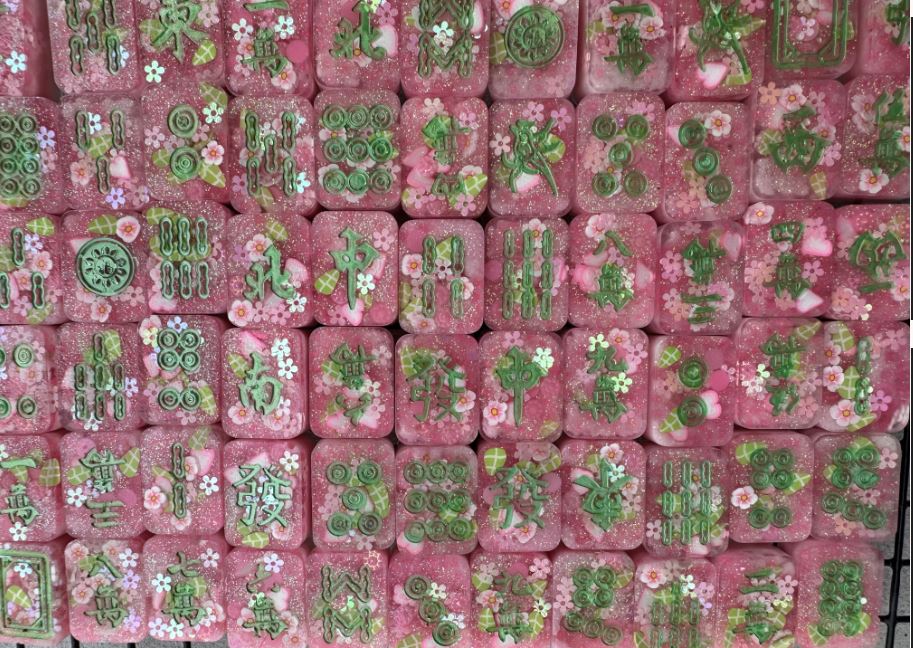 Travel Mahjong Set 70 Pieces- Cherry Blossoms
